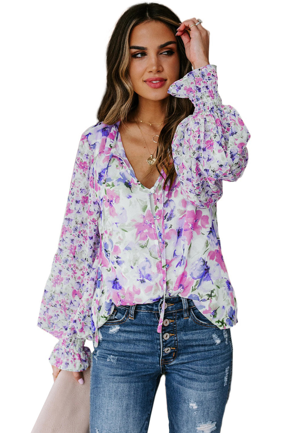 Floral Smocked Blouse