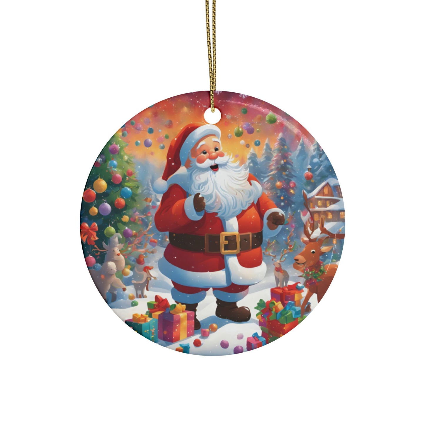 Ceramic Santa Claus Ornament