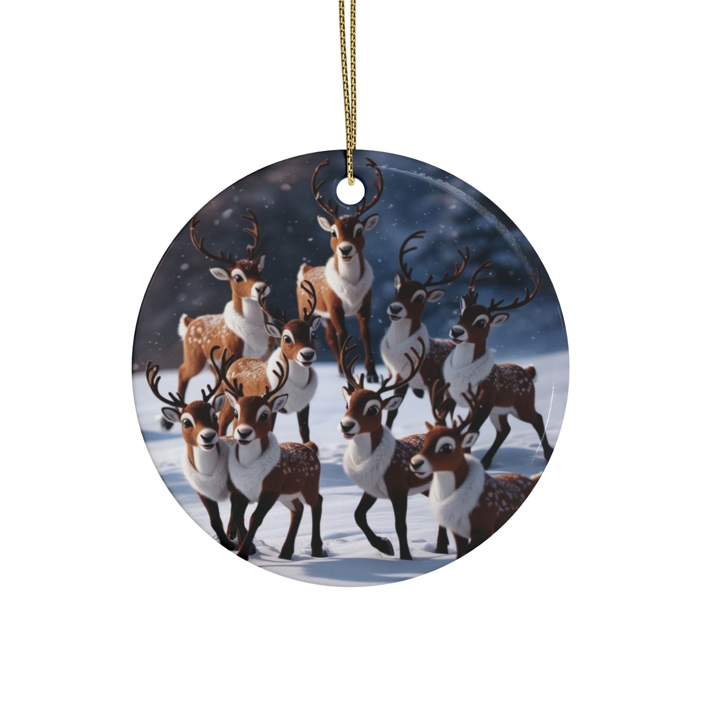 Ceramic Reindeer Ornament