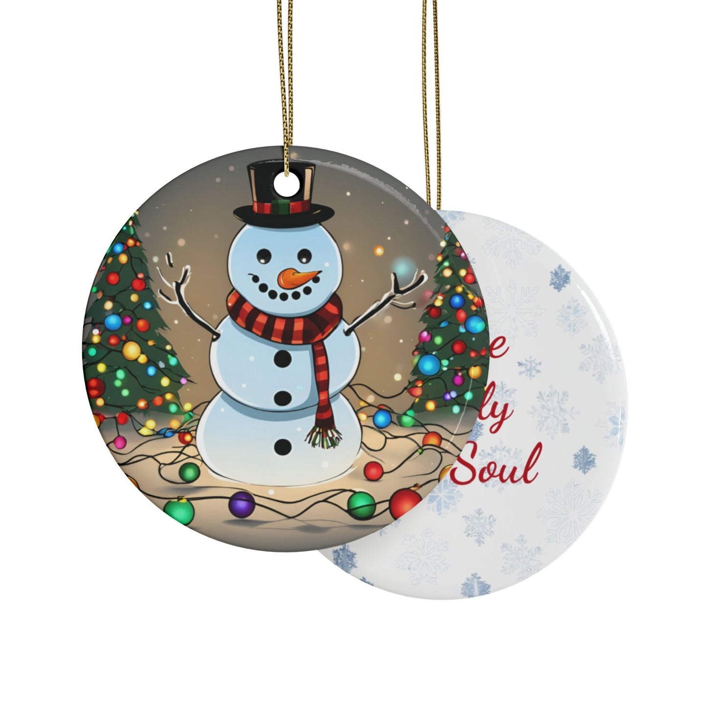 Ceramic Snowman Ornament