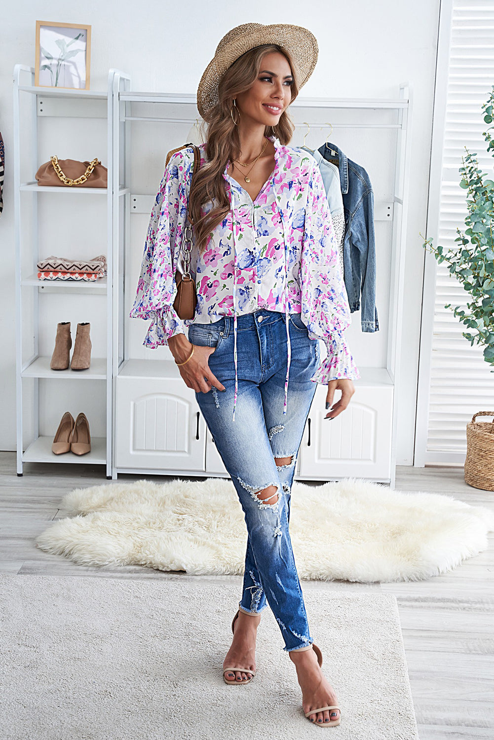 Floral Smocked Blouse