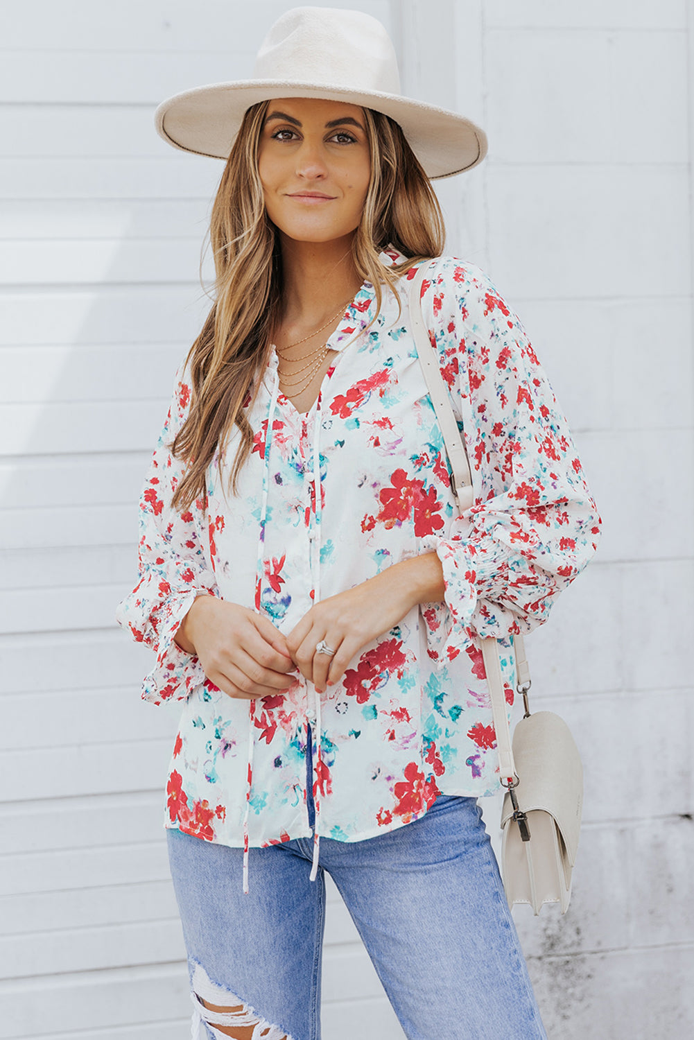 Floral Smocked Blouse