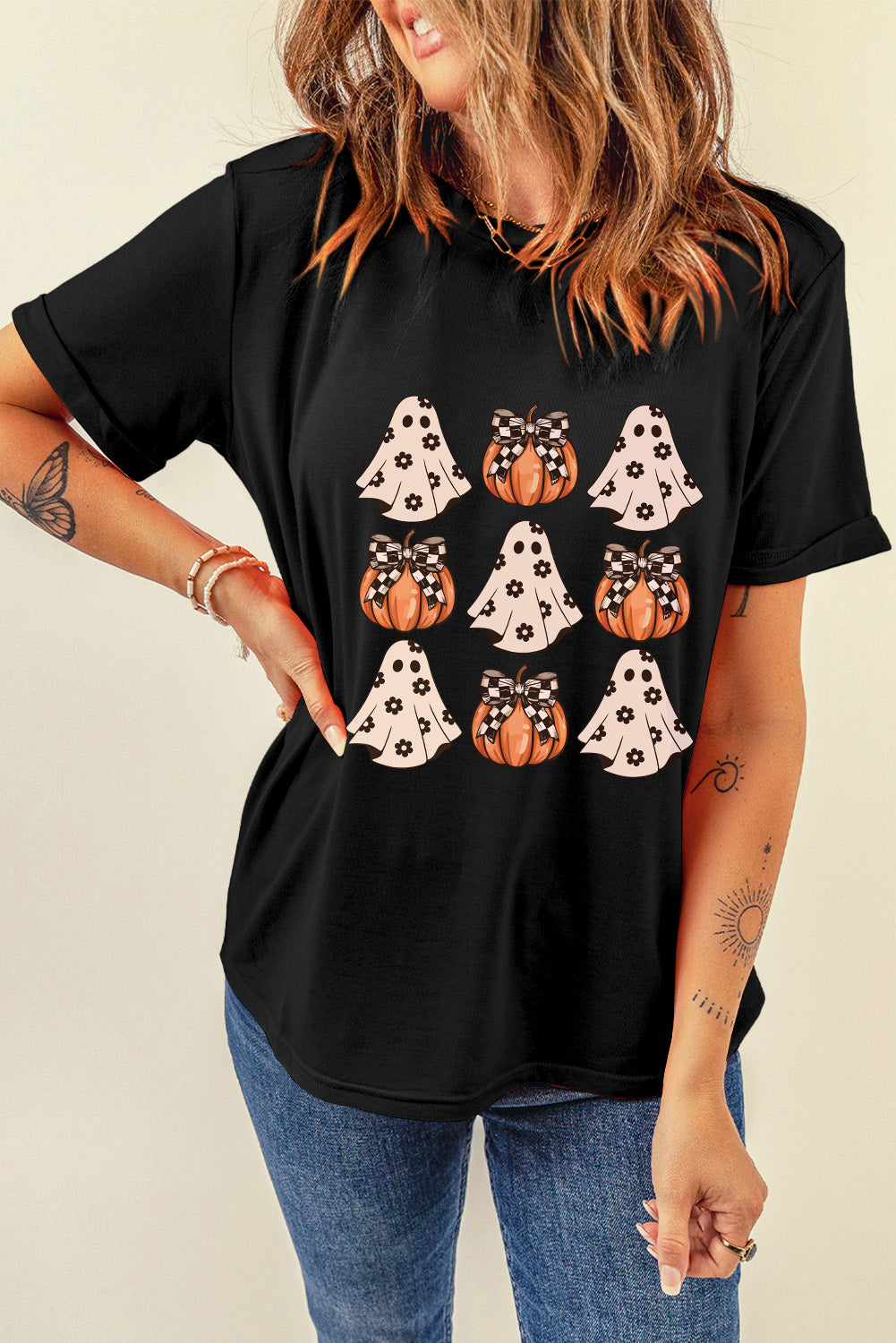 Halloween Graphic Short Sleeve T-Shirt