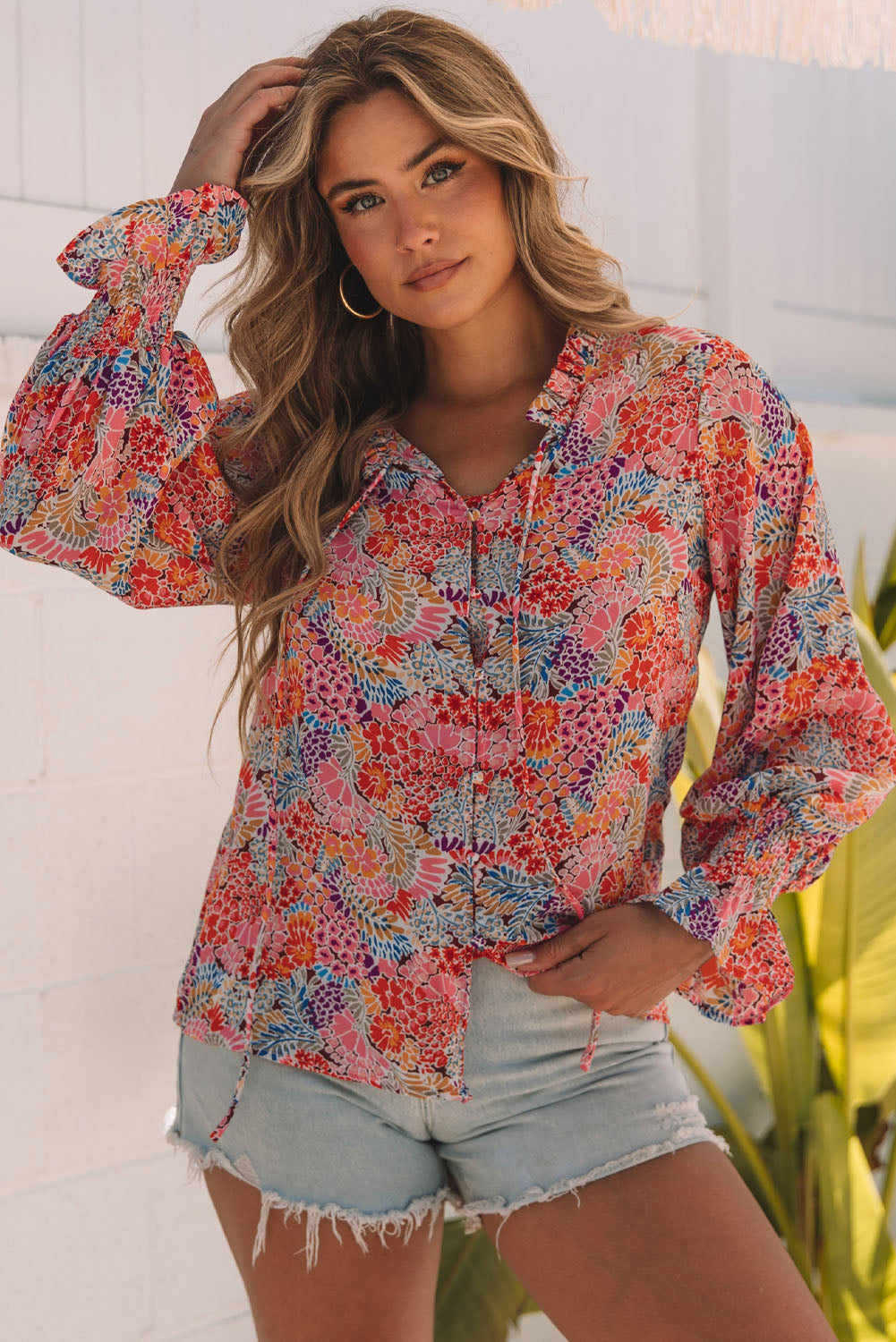 Floral Smocked Blouse