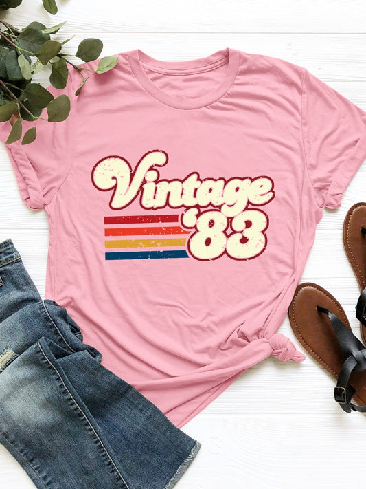 "83 Vintage" Graphic Short Sleeve T-Shirt