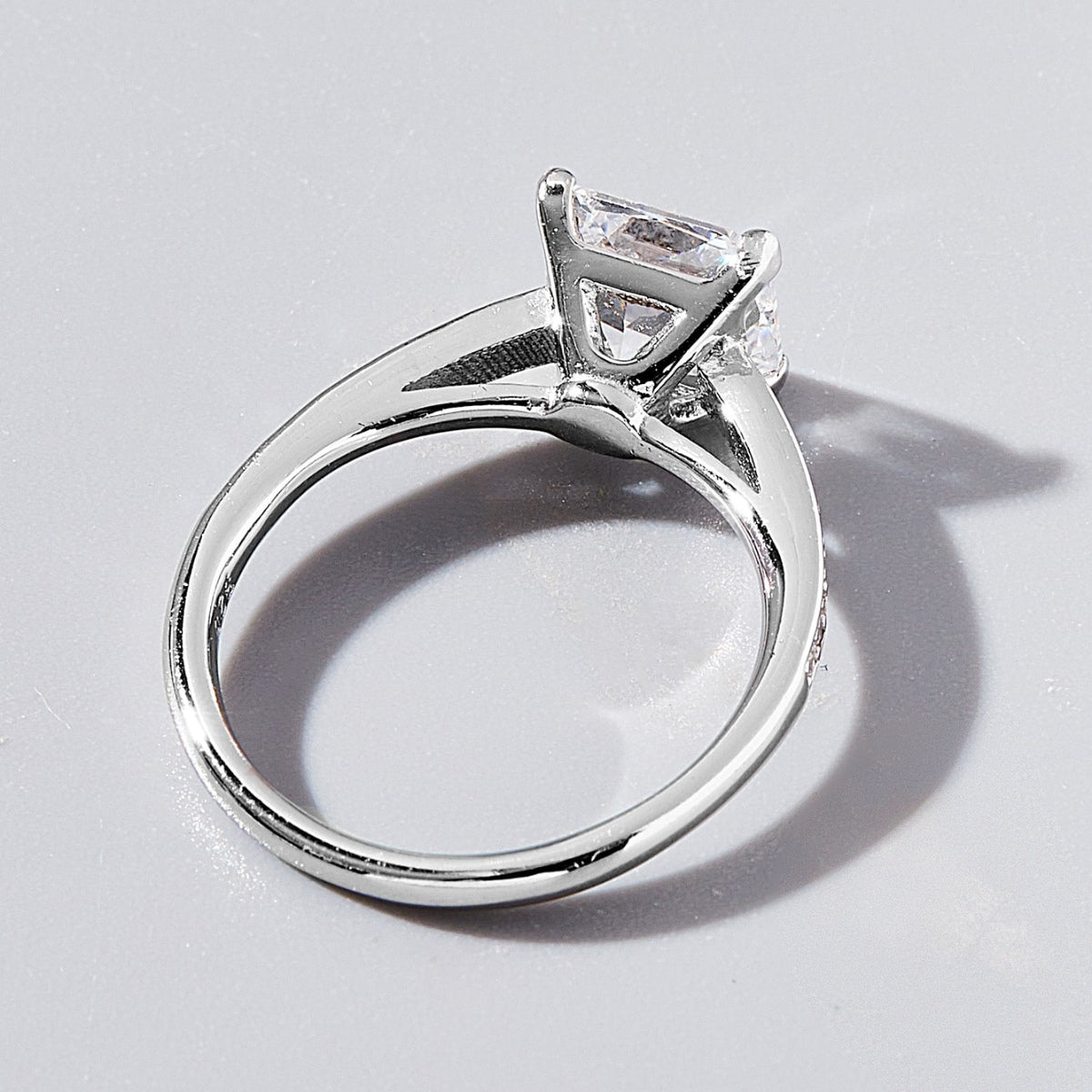 Platinum-plated, 925 sterling silver, Zircon Ring