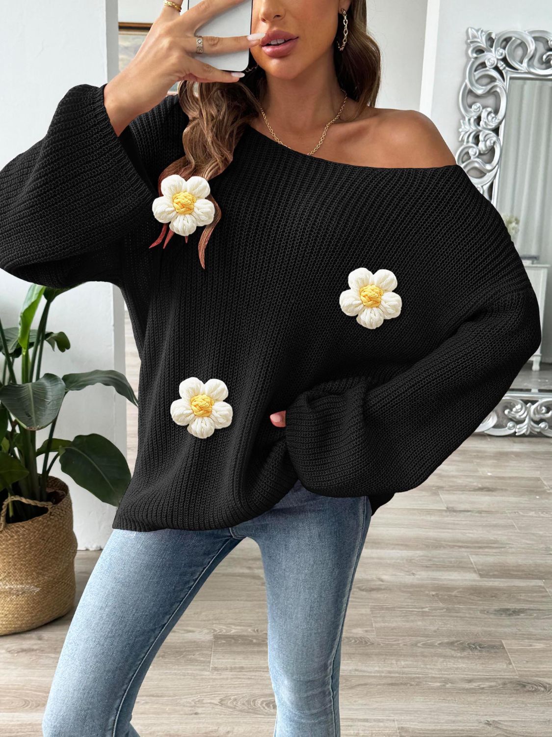 Daisies Long Sleeve Sweater