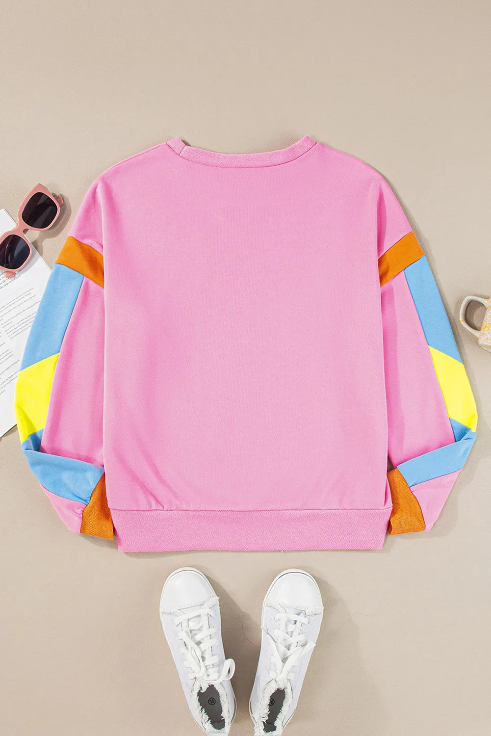 Pink Football Long Sleeve Sweatshirt