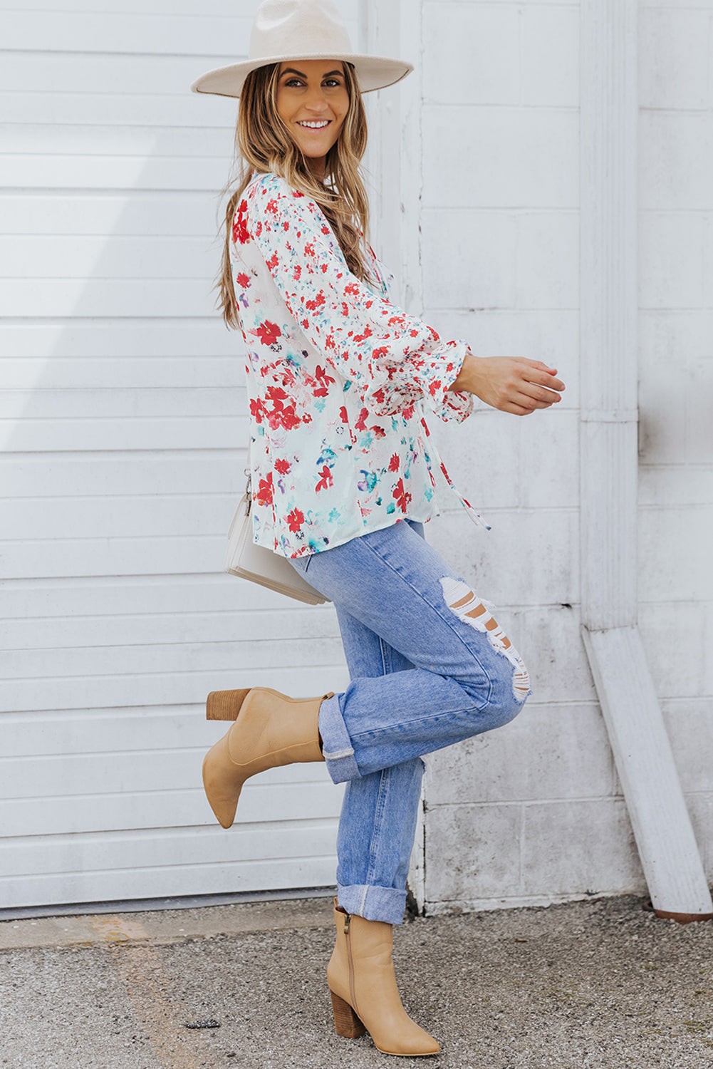 Floral Smocked Blouse