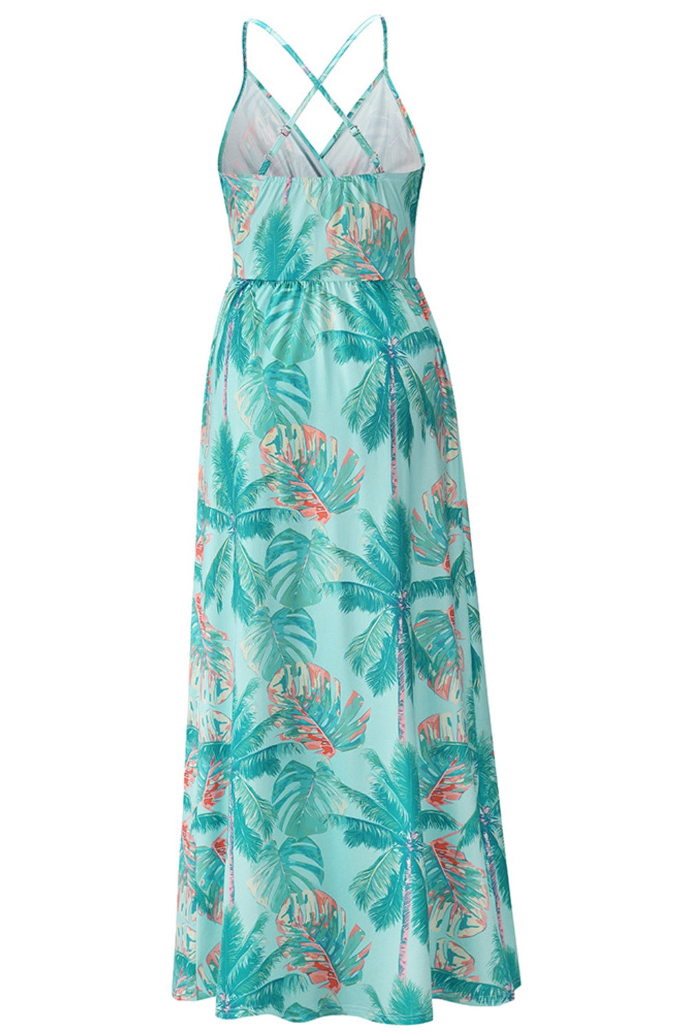 Crisscross Floral Surplice Cami Dress