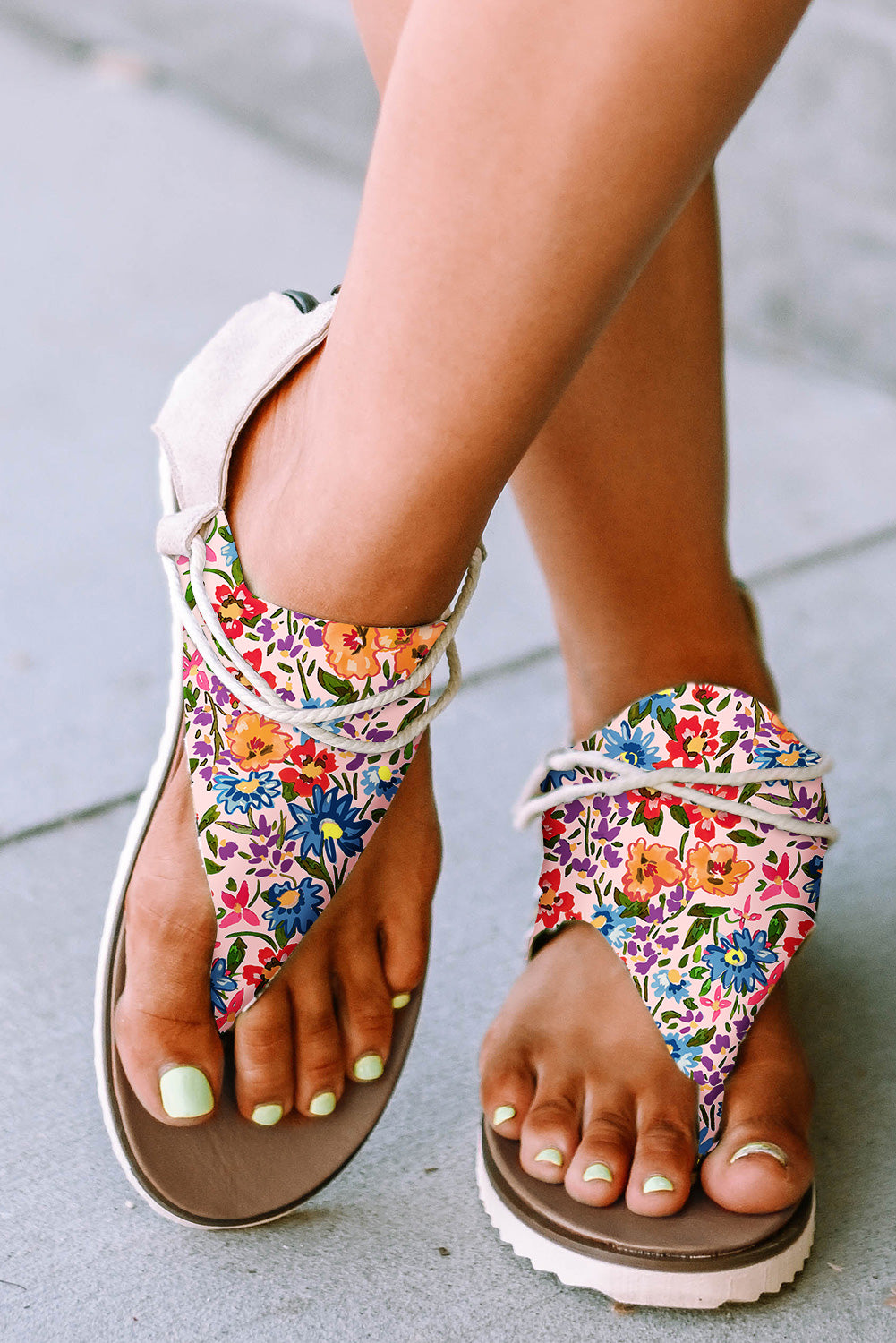 Multicolor Floral Print Tank and Shorts Lounge Set