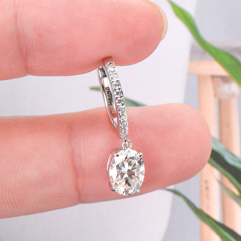 3 Carat Moissanite Sterling Silver Earrings