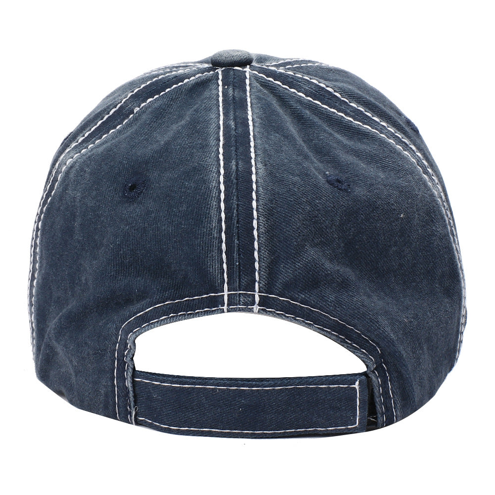 Men's Broken Hole Washed Into Old Cap