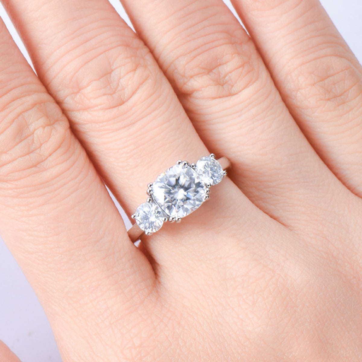 3.5 Carat Moissanite Sterling Silver Ring