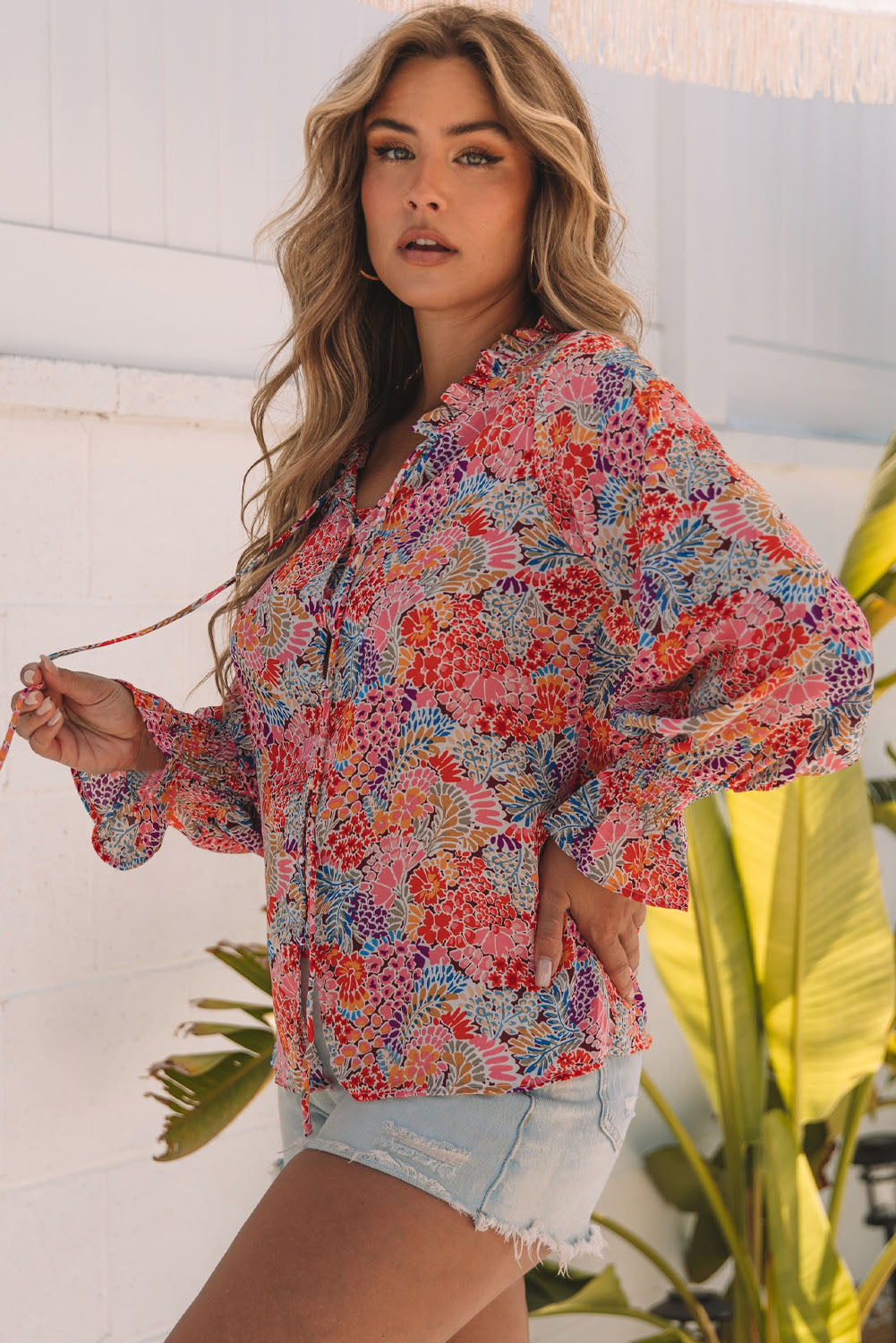 Floral Smocked Blouse