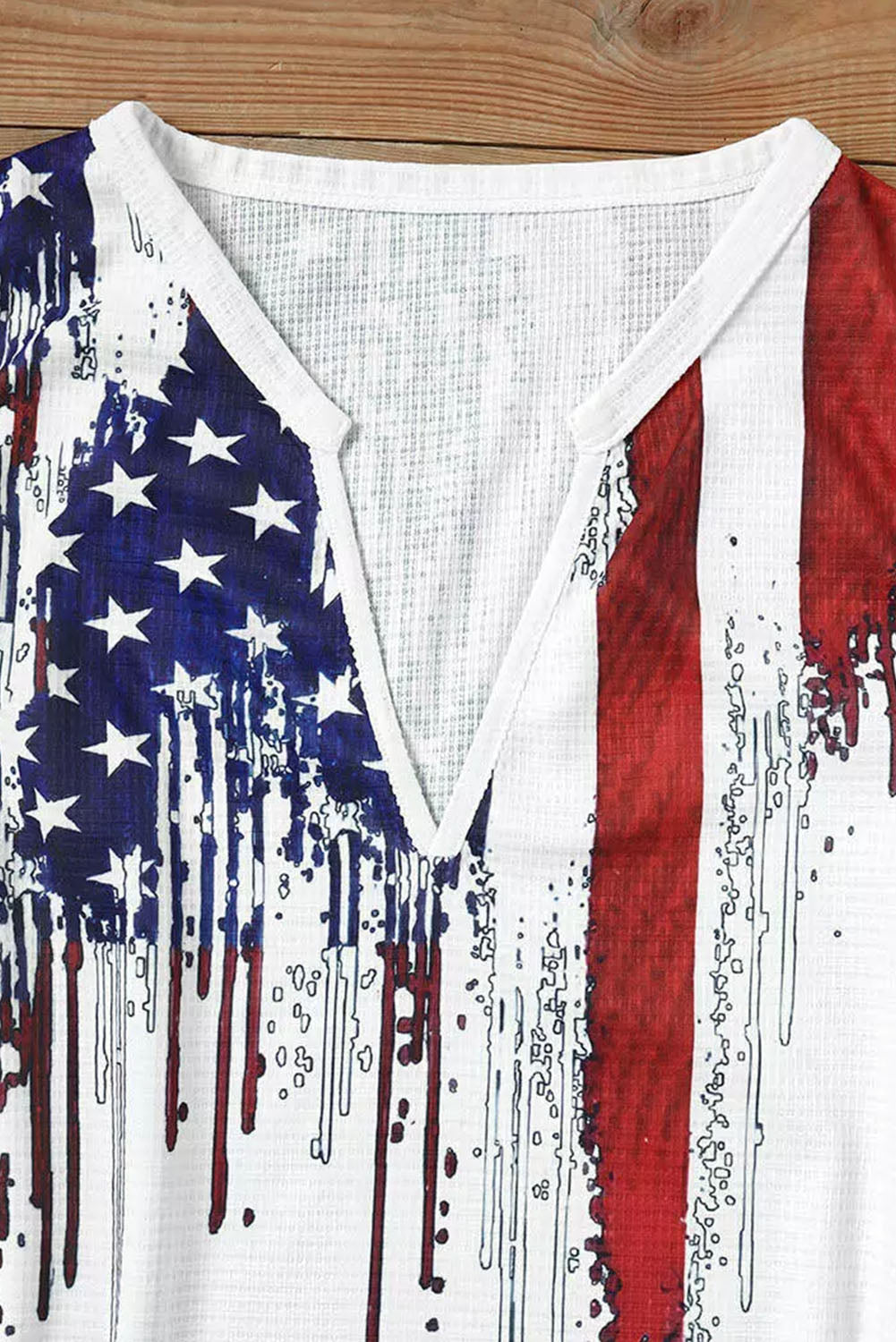 American Flag V Neck Tank Top