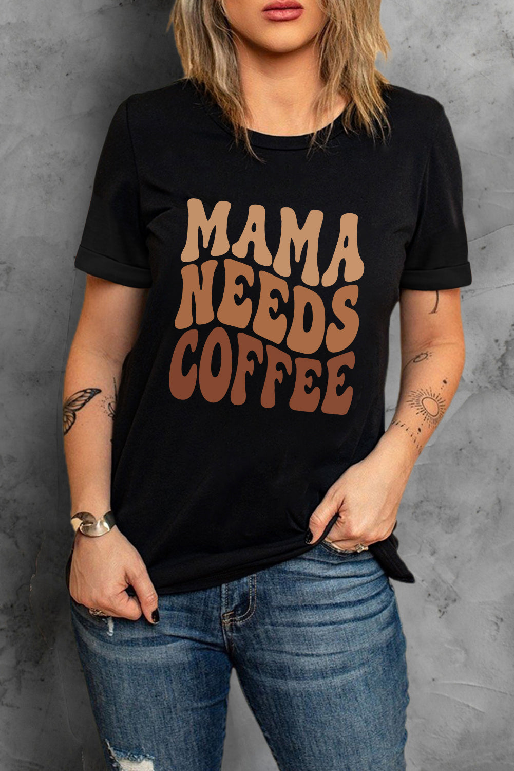 "MAMA NEEDS COFFEE" Graphic T Shirt