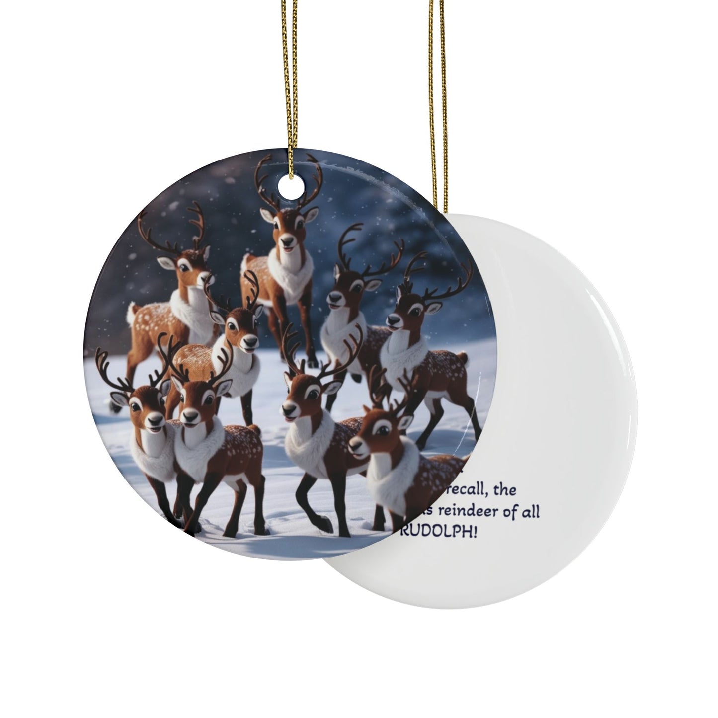 Ceramic Reindeer Ornament