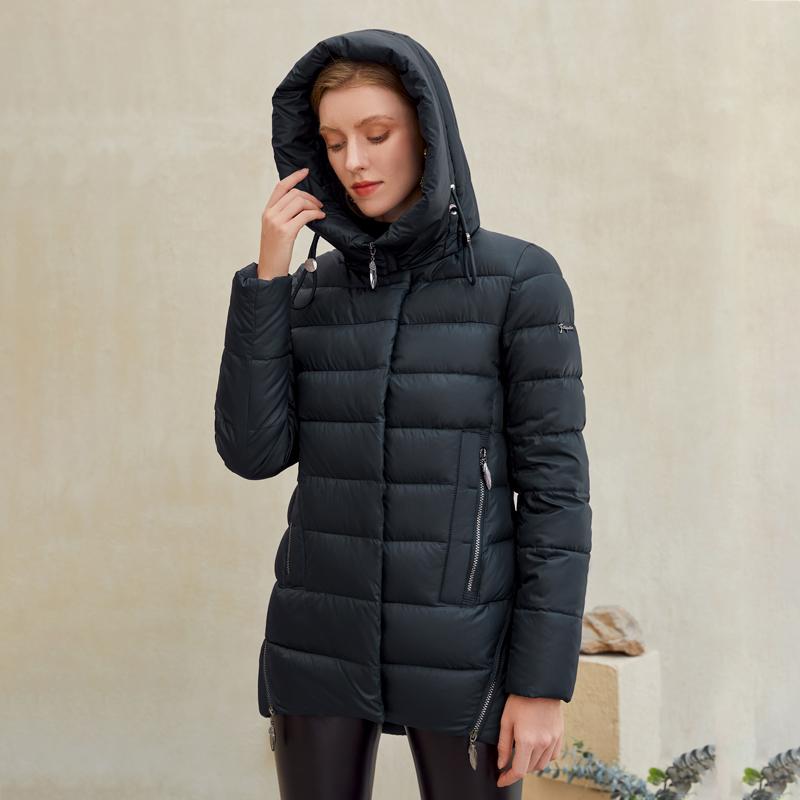 Women Warm Hooded Winter Parka Coat