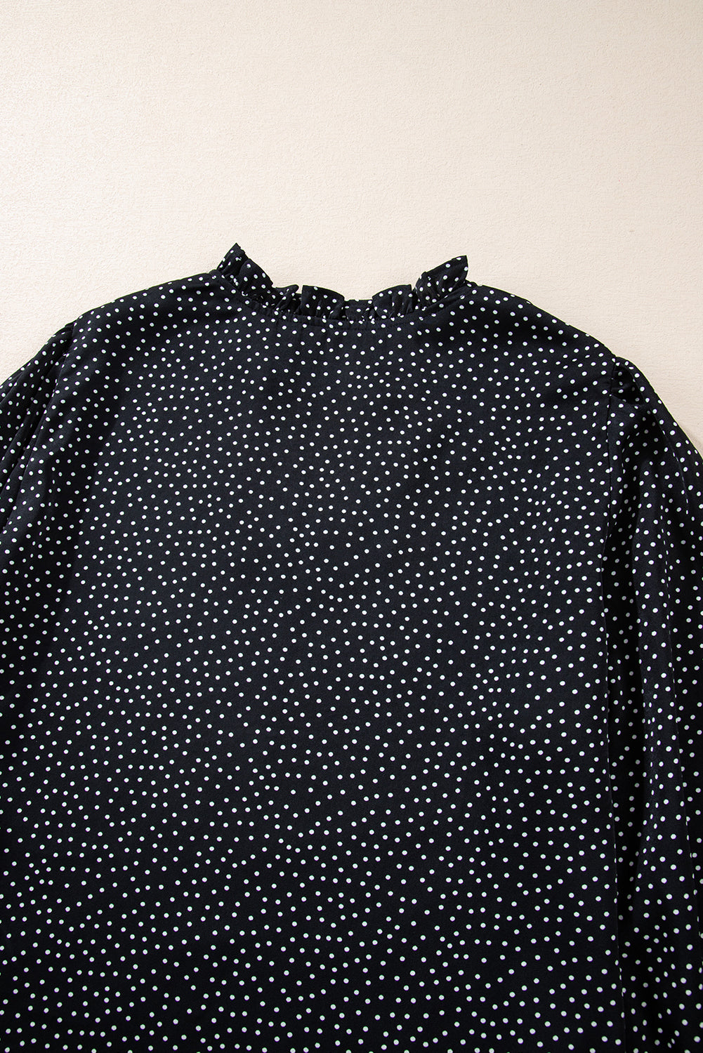 Black Leopard Print Notch V Neck Blouse