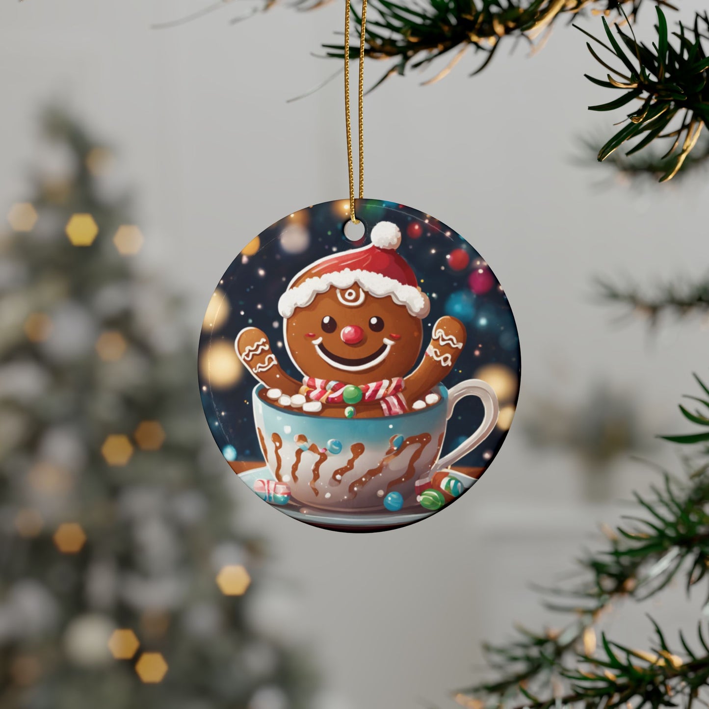 Ceramic Gingerbread Man Ornament