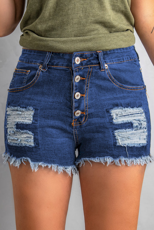 Gypsy Mid-rise Distressed Denim Shorts