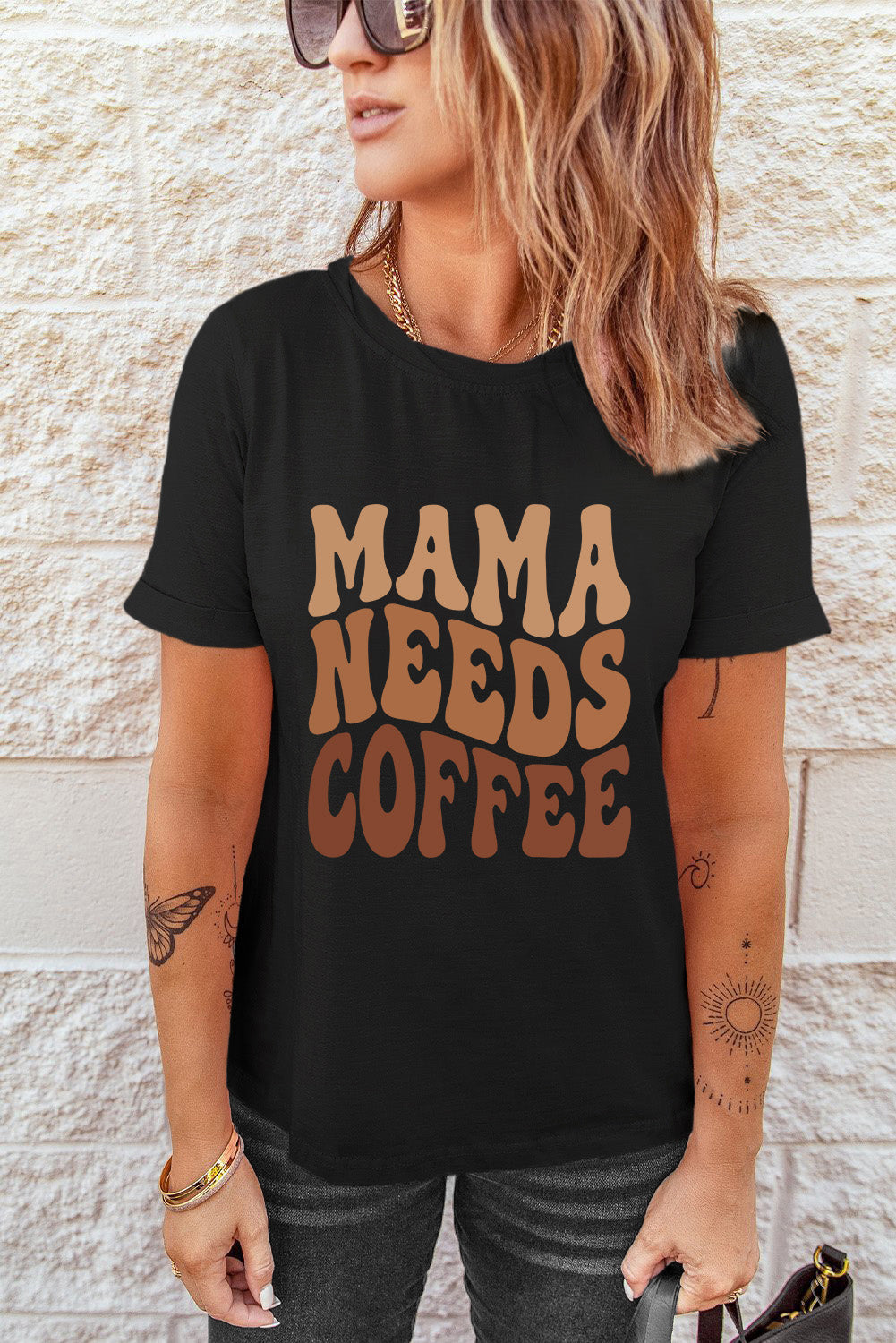 "MAMA NEEDS COFFEE" Graphic T Shirt