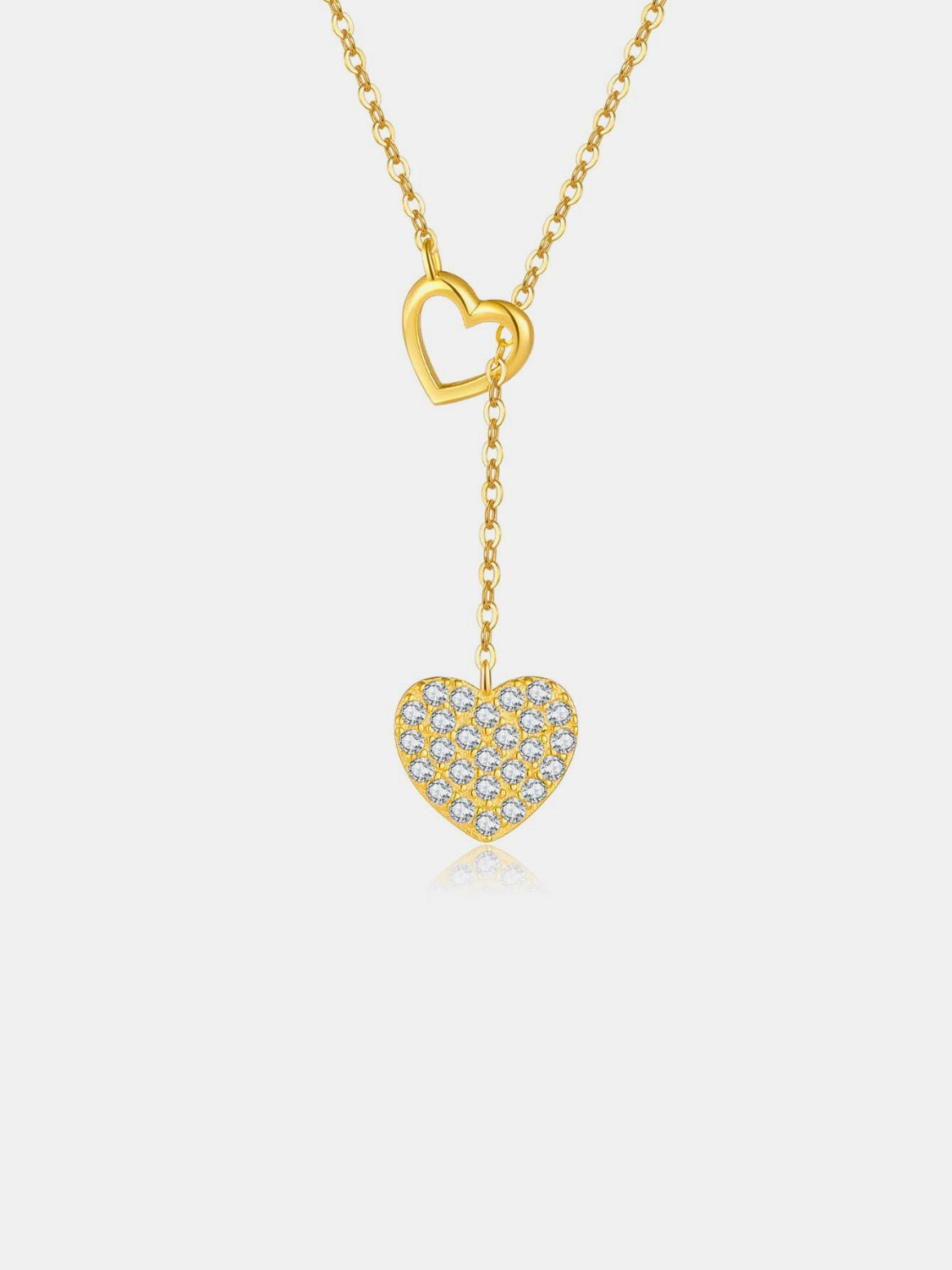 Zircon Heart Costume Necklace