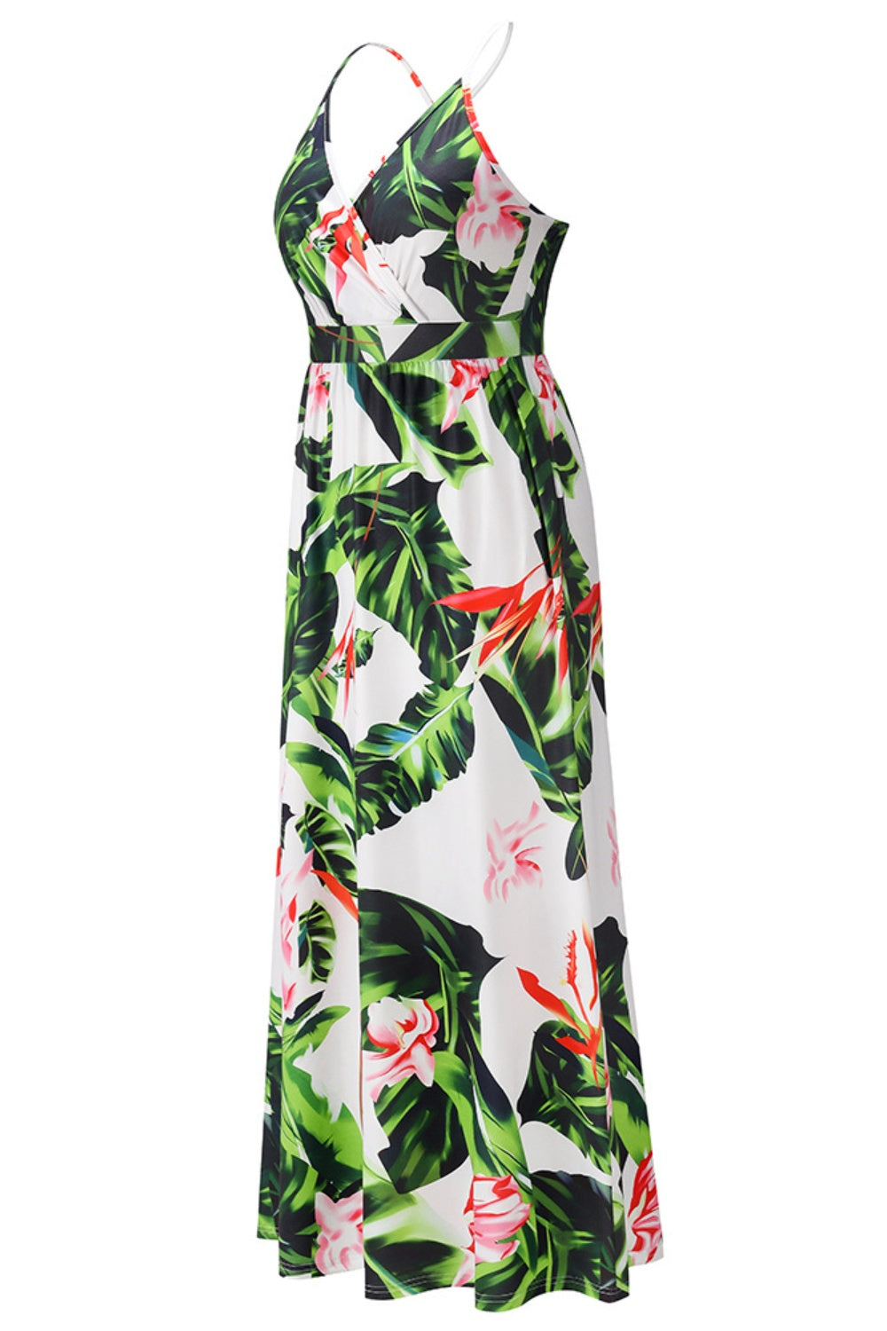 Crisscross Floral Surplice Cami Dress