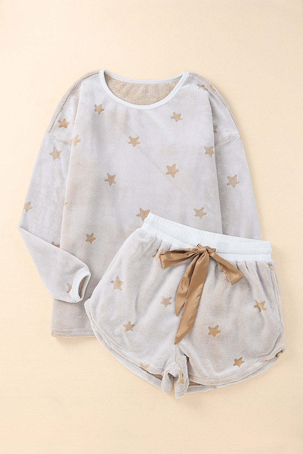 Long Sleeve Pullover and Shorts Lounge Set