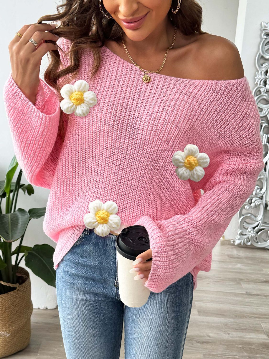 Daisies Long Sleeve Sweater