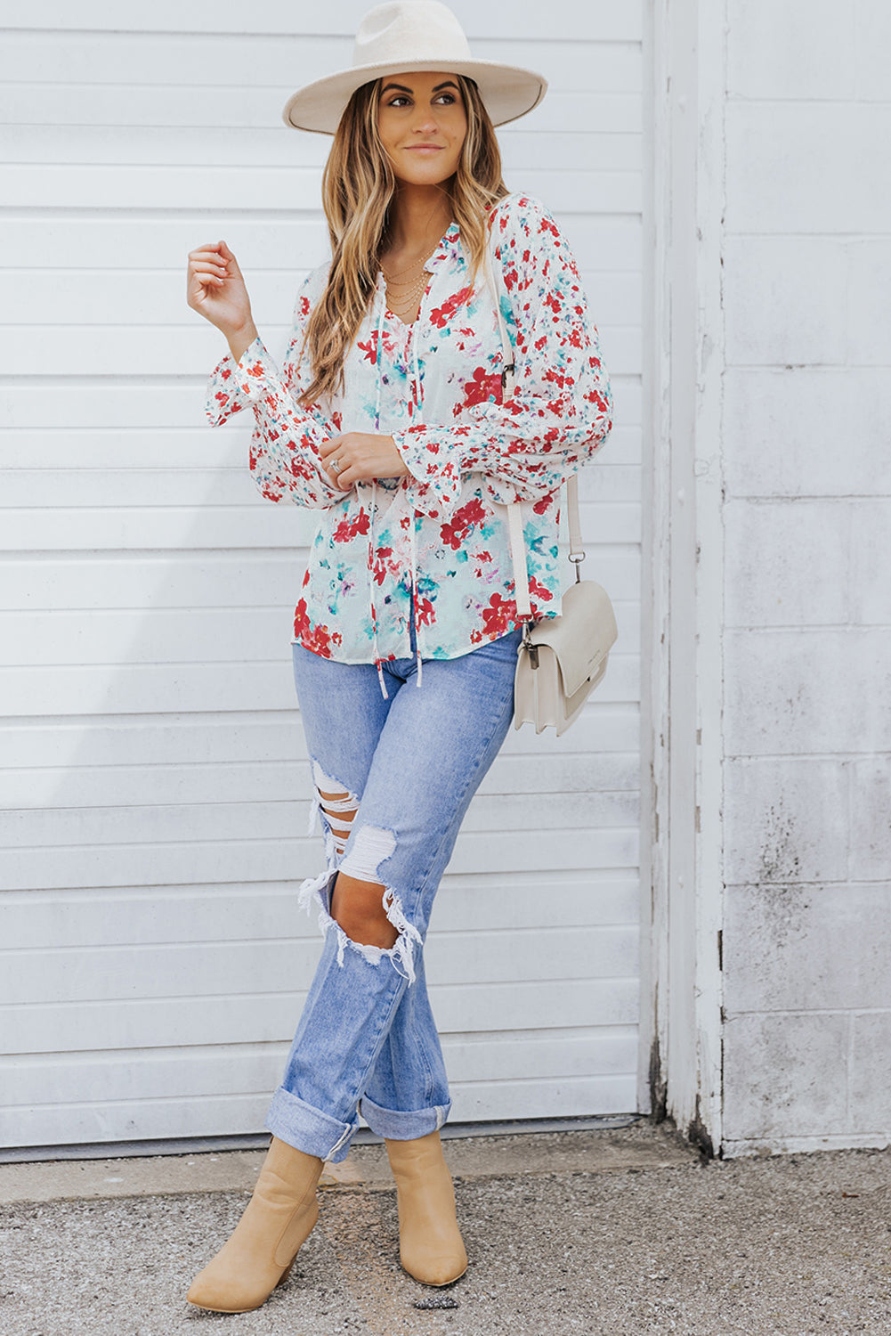 Floral Smocked Blouse