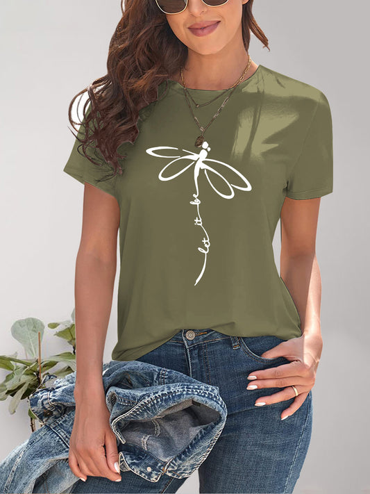 Dragonfly Graphic Short Sleeve T-Shirt