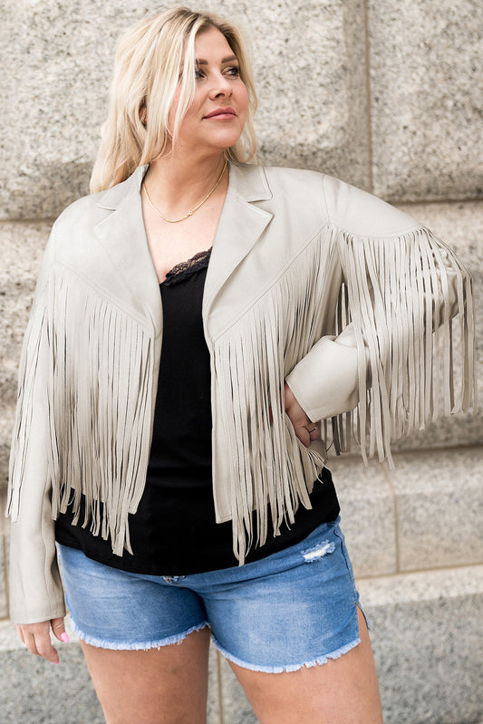 Fringe Open Front Jacket