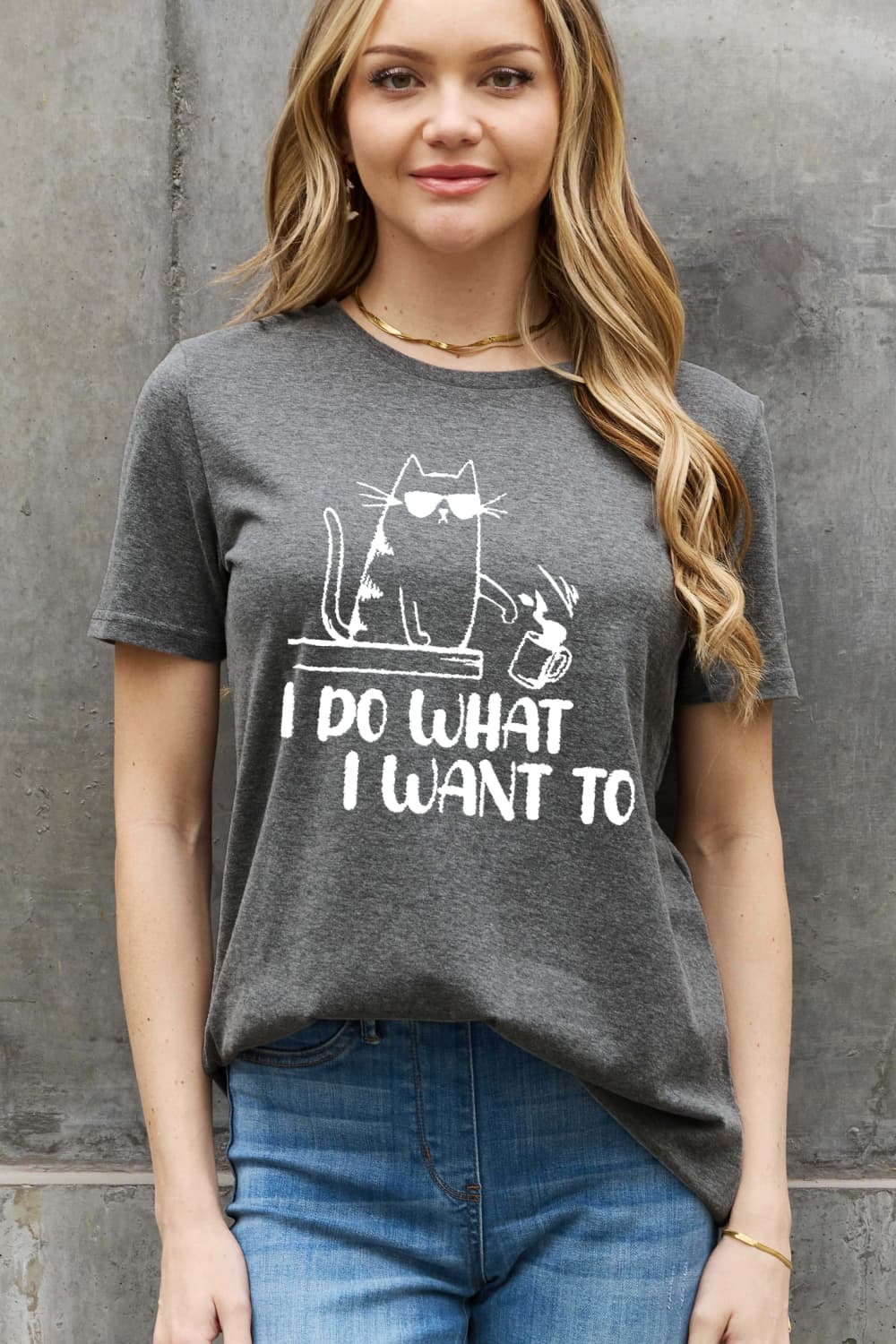 Simply LoveI DO WHAT I WANT TO Graphic Cotton Tee