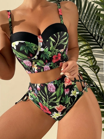 Sexy Push Up High Waist Bikini Crop Bandage Swimwear