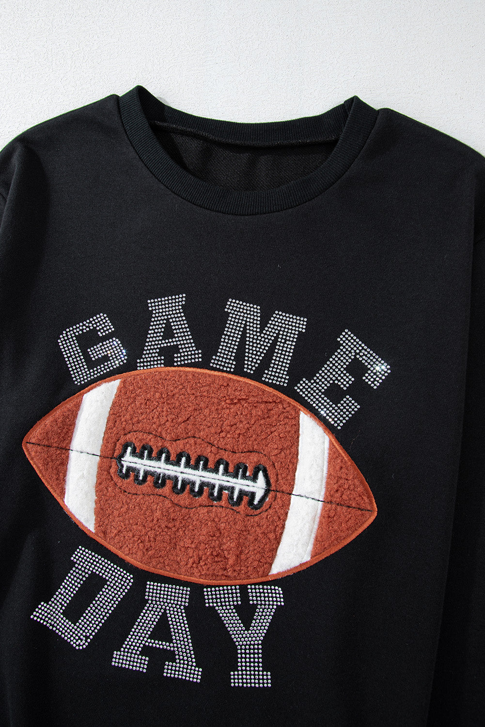 Black GAME DAY Rugby Football Graphic Pullover and Shorts Set