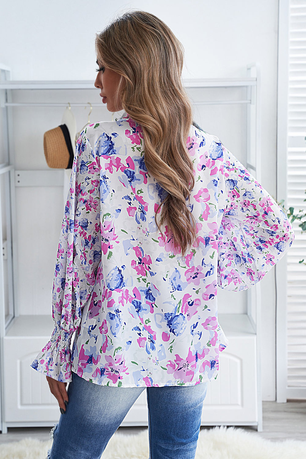 Floral Smocked Blouse