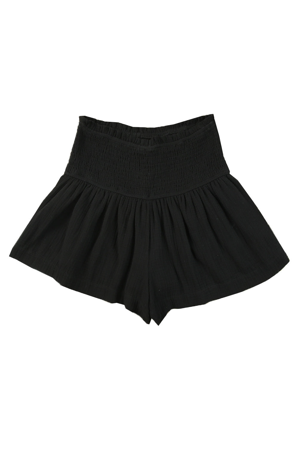 Smocked High Waist Ruffle Shorts