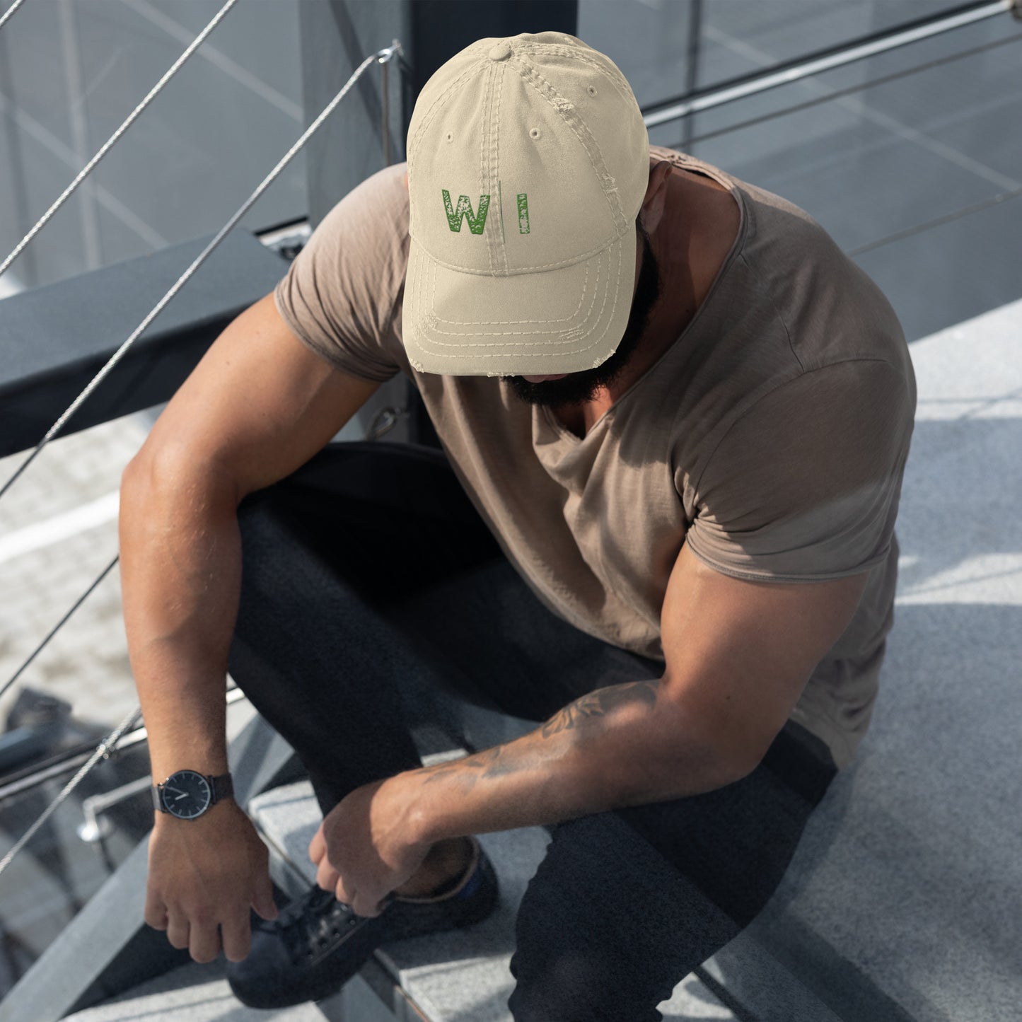 Without Image Distressed Dad Hat