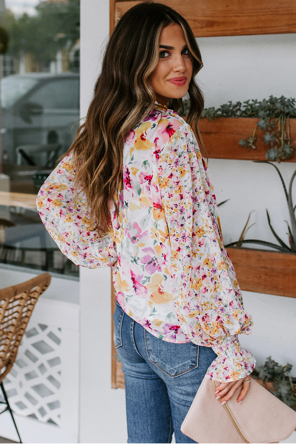 Floral Smocked Blouse