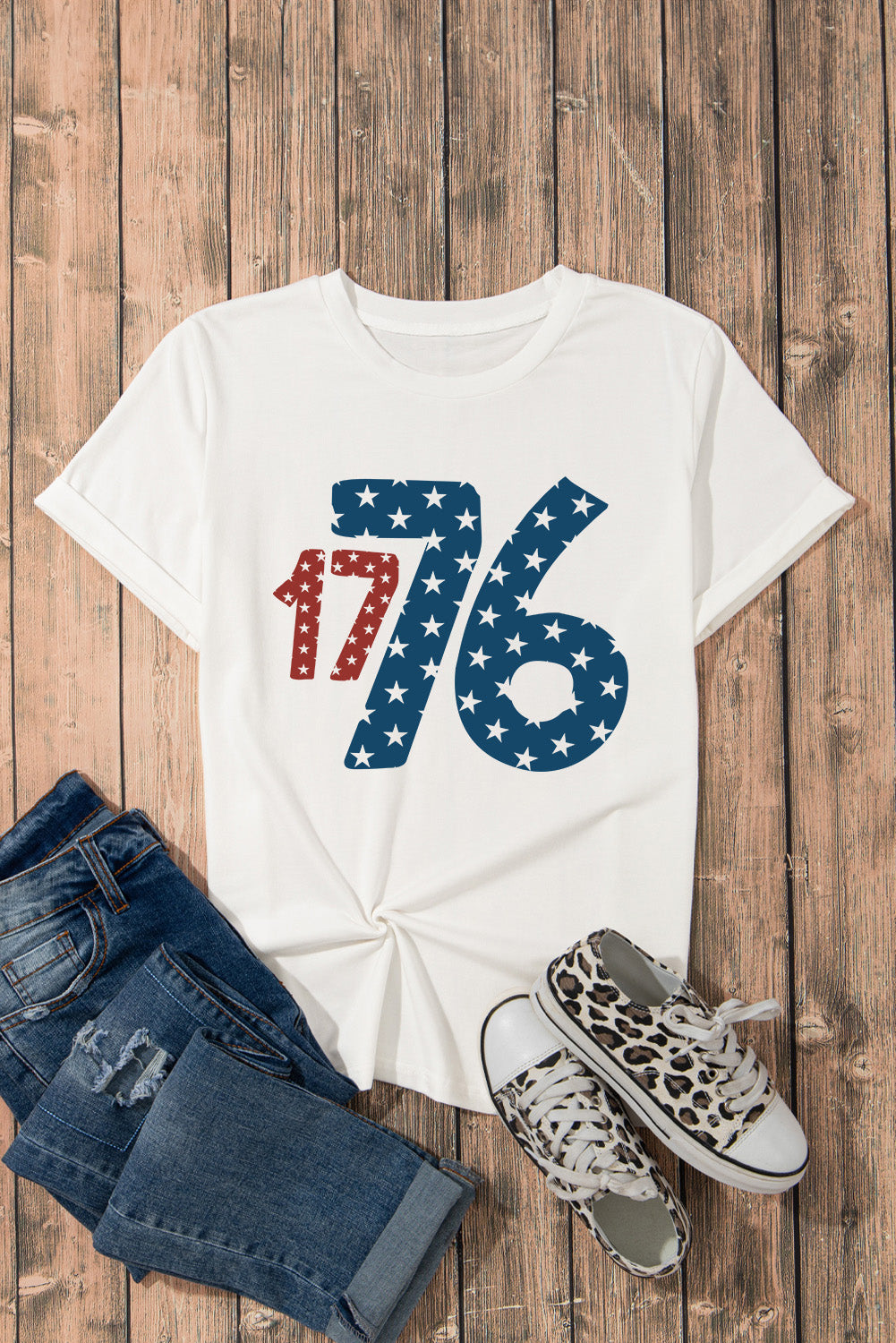 1776 Round Neck Short Sleeve T-Shirt