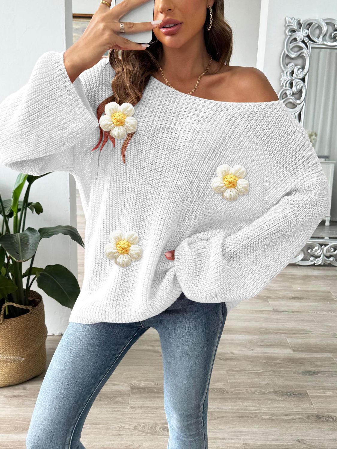 Daisies Long Sleeve Sweater