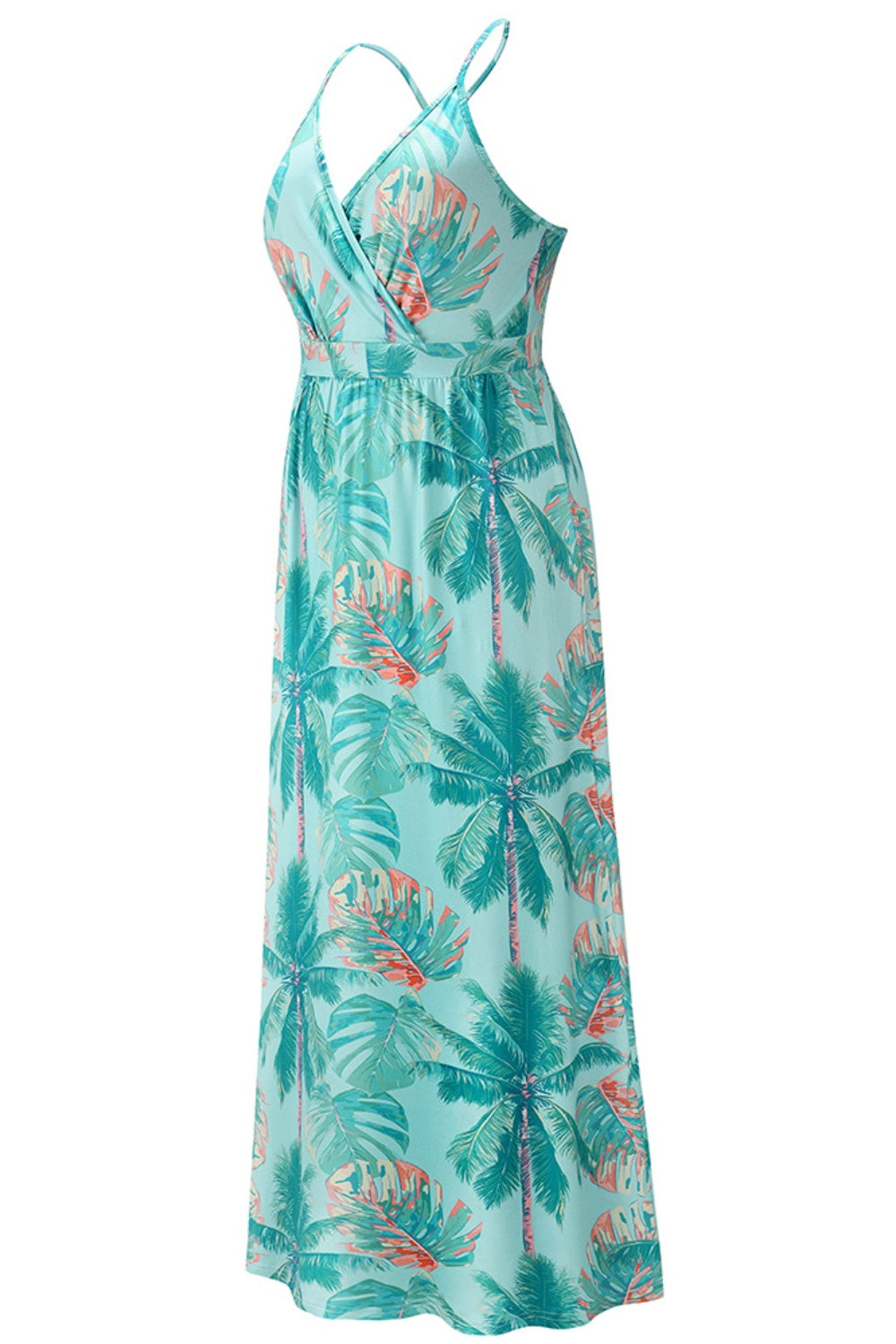 Crisscross Floral Surplice Cami Dress