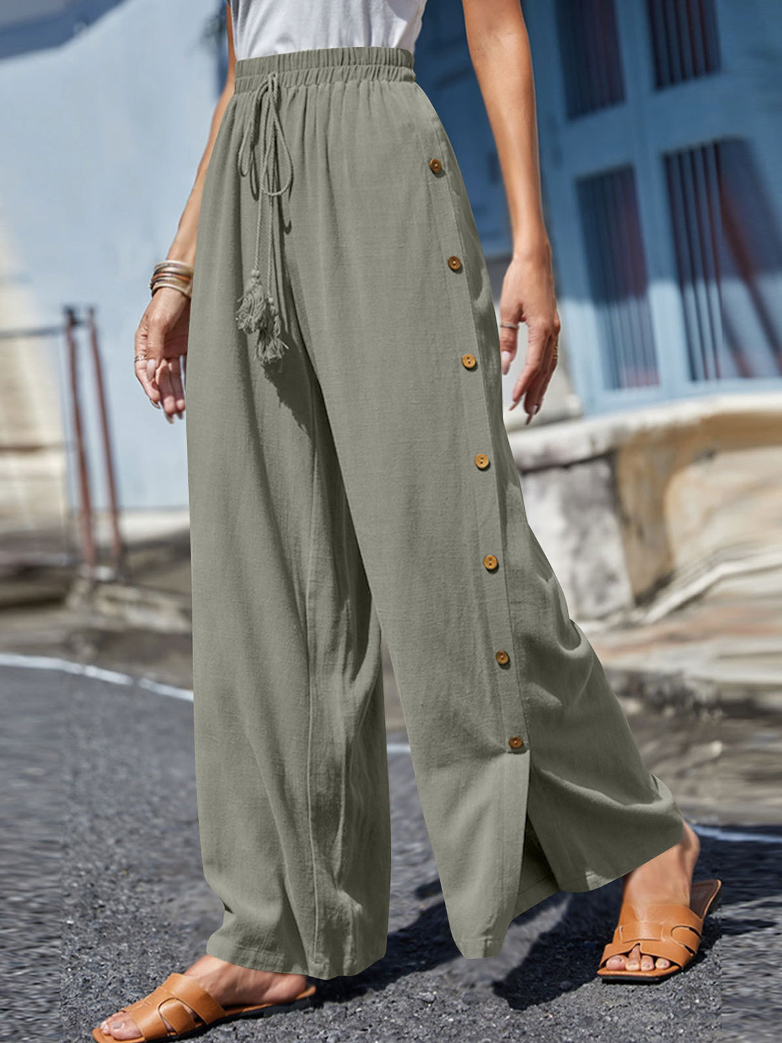 Tassel Wide Leg Pants