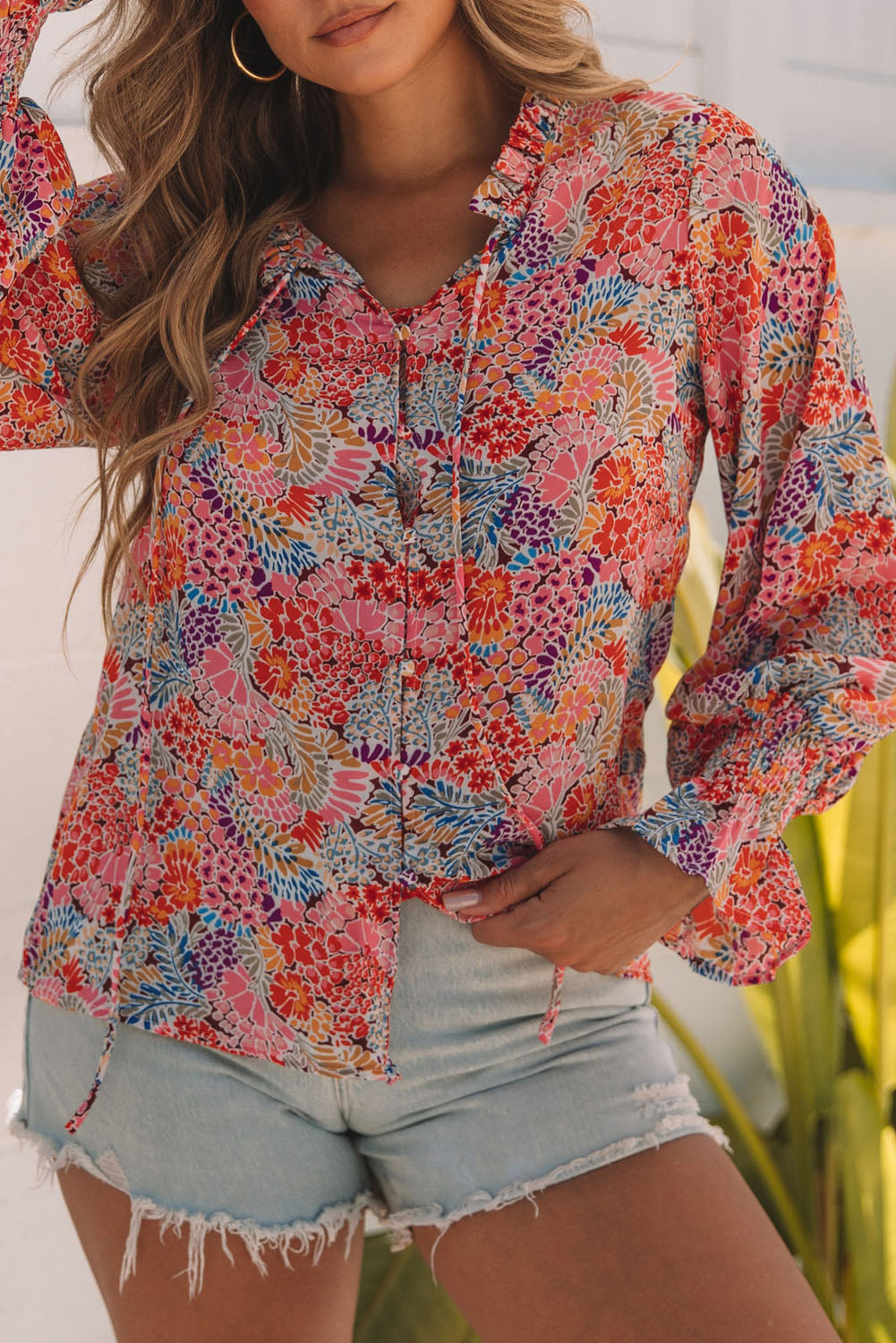 Floral Smocked Blouse