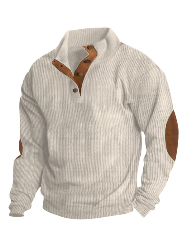 Men's Casual Stand Collar Long Sleeve Sweatshirt