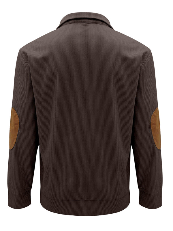 Men's Casual Stand Collar Long Sleeve Sweatshirt