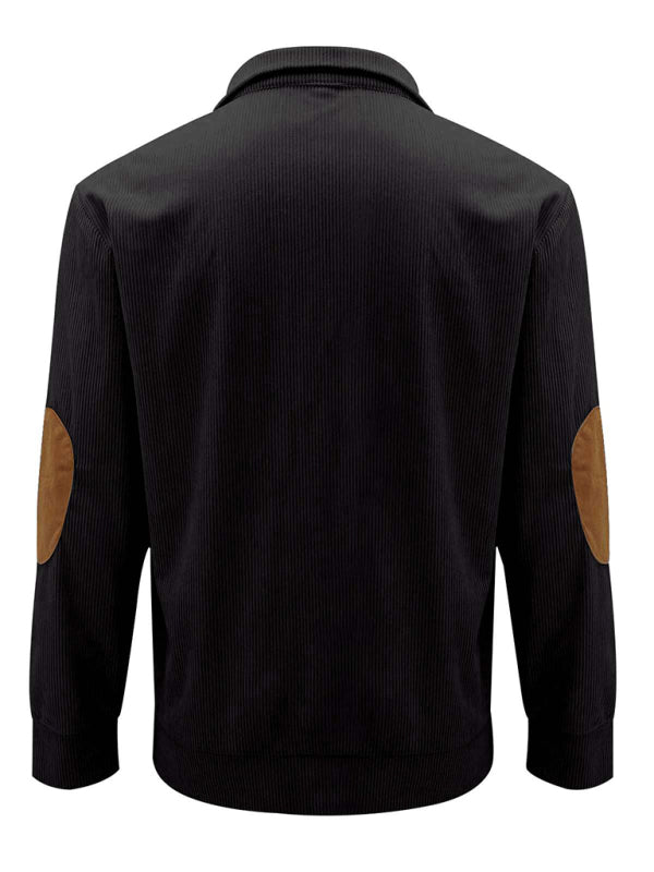 Men's Casual Stand Collar Long Sleeve Sweatshirt