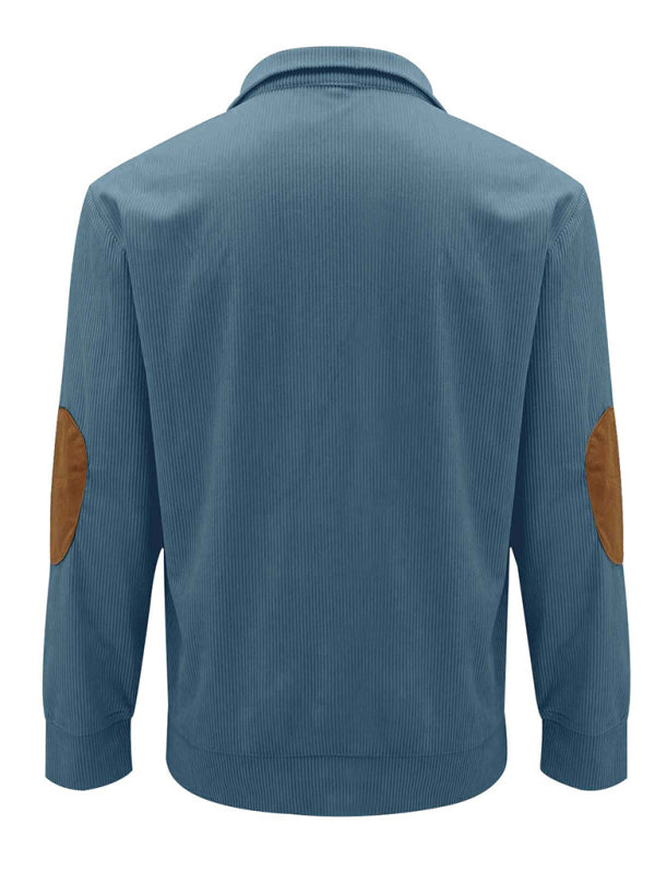 Men's Casual Stand Collar Long Sleeve Sweatshirt